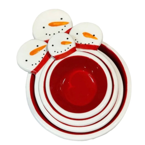 SNOWMEN Rae Dunn Christmas Measuring Cups - Picture 4 of 5